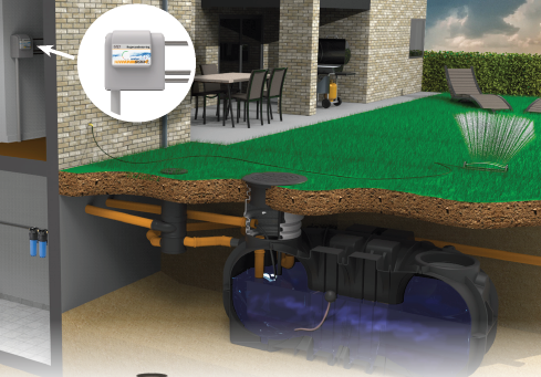 Husanlæg Sigma 3,3m3 tank og Wff100 filter